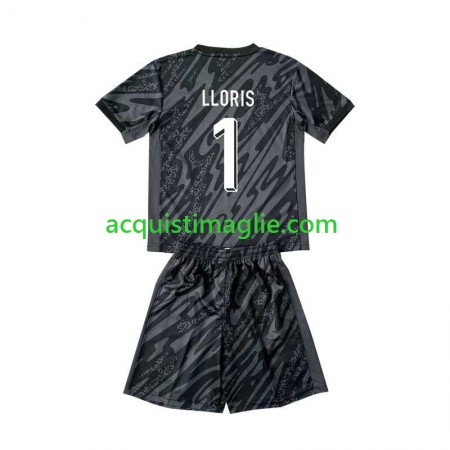 Divisa di Calcio Francia Hugo Lloris 1 Portiere Bambino Trasferta Euro 2024